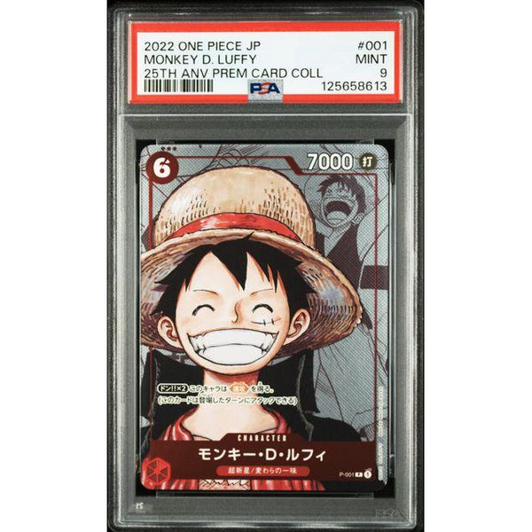 Carte One Piece PSA 9 GEM MINT - 2022 ONE PIECE JAPANESE 25TH ANNIVERSARY PREMIUM CARD COLLECTION 001 MONKEY D. LUFFY – japonais | JapanResell