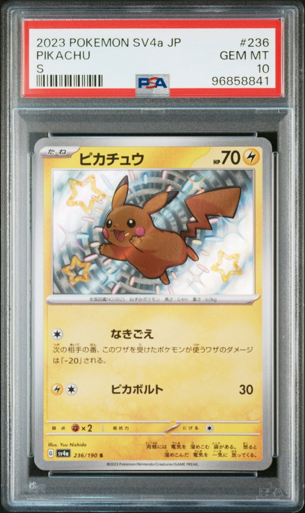 Carte Pokémon PSA 10 GEM MINT - 2023 POKEMON SV4a JP #236 PIKACHU S – japonais | JapanResell