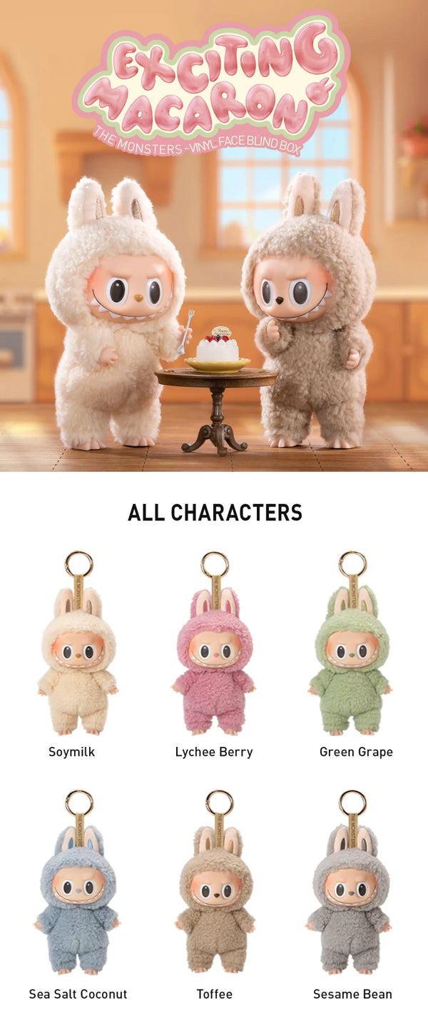 LABUBU THE MONSTERS - Exciting Macaron Vinyl Face Blind Box (1 pièce) – POP MART – Figurine japonais | JapanResell