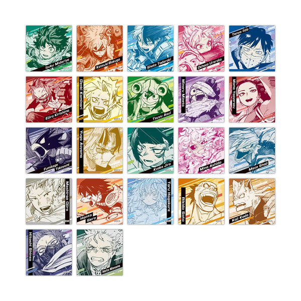 My Hero Academia ART EXHIBITION - Collection complète d'autocollants carrés (Précommande) – Stickers japonais | JapanResell