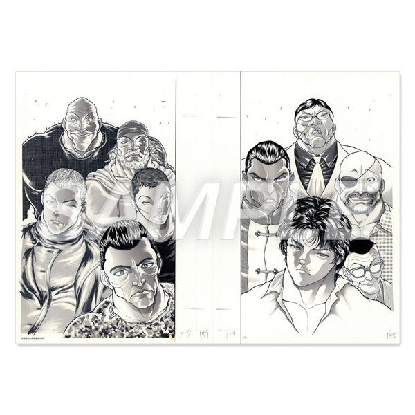 Planche d’illustration – Baki & antagonistes – japonais | JapanResell