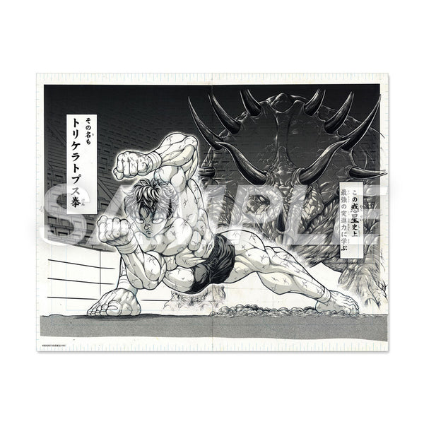 Planche d’illustration – Baki Hanma (Tricératops Fist) – japonais | JapanResell