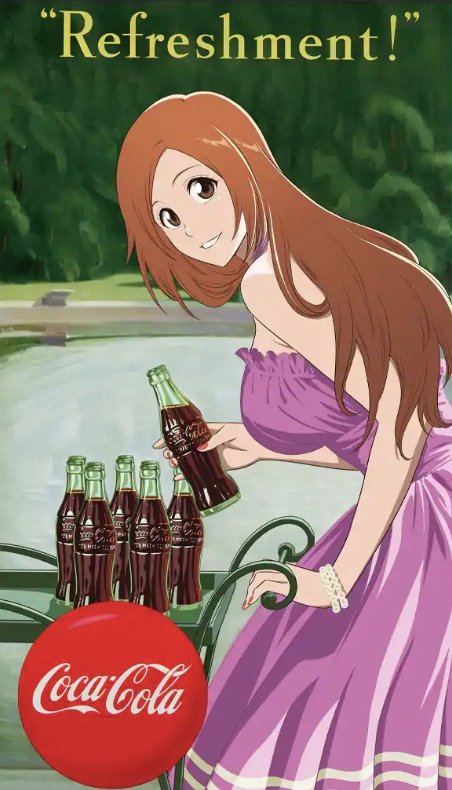 Grande Affiche Bleach Orihime Inoue X Coca-Cola (Retro) - Atmos - JapanResell
